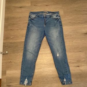 size 12 distressed jeans